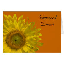 Sunflower Rehearsal Dinner Invitation Greeting Cards