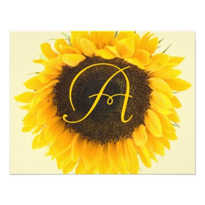 Sunflower Response Card Personalized Announcement