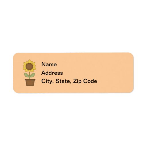 Sunflower Return Address Labels