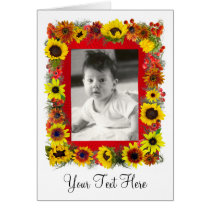 Sunflower Ribbon Photo Card