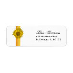 Sunflower Ribbon Return Address Label