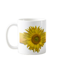 Sunflower Ribbon Wedding Coffee Mug
