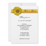 Sunflower Ribbon Wedding Invitation