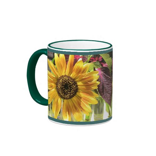 Sunflower Ringer Coffee Mug