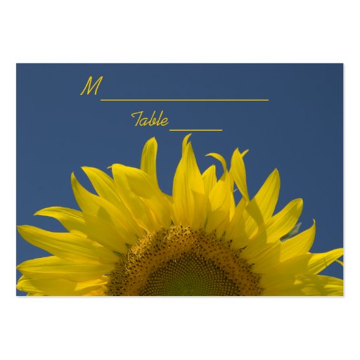 Sunflower Rising Wedding Place Card Business Card Templates (front side)