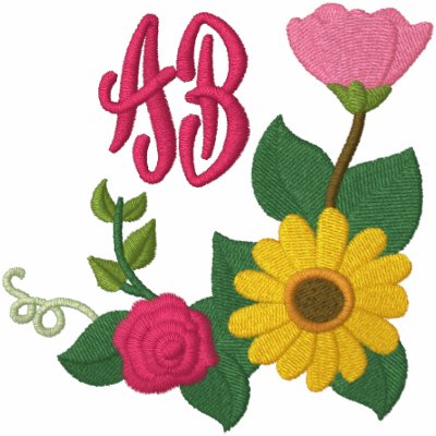 Sunflower Rose Monogram Sunflower Rose Monogram