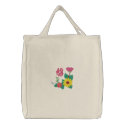 Sunflower Rose Monogram embroidered bags