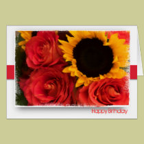 Sunflower & Roses Card cards