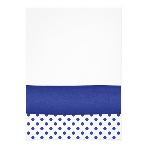 Sunflower Royal Blue White Polka Dot Wedding Custom Invite
