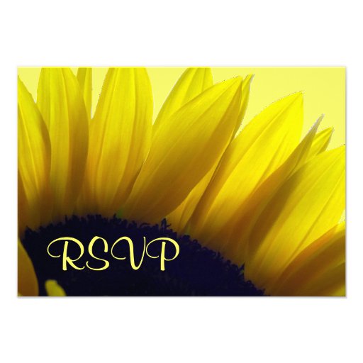 Sunflower RSVP Cards