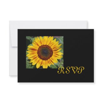 Sunflower RSVP Cards Personalized Invitation