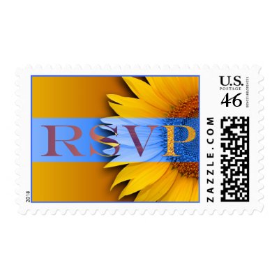 Sunflower RSVP Postage Stamp