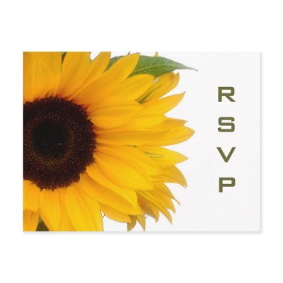 Sunflower RSVP Postcard
