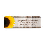 Sunflower Rustic Barn Wood Address Labels