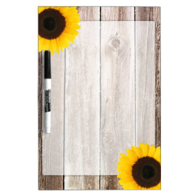 Sunflower Rustic Barn Wood Dry-Erase Boards