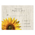Sunflower Rustic Wedding/ Response Custom Invite