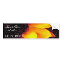Sunflower Save The Date Bumper Sticker