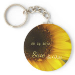 Sunflower Save the Date Keychain