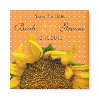 Sunflower Save-The-Date magnet