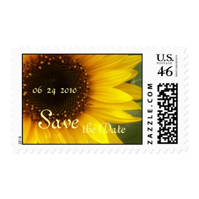 Sunflower Save the Date Postage