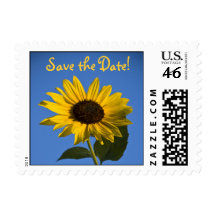 Sunflower, Save the Date! Postage Stamp
