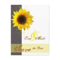 Sunflower Save, the Date postcards by Augie_Designs Sunflower Save, the Date postcards