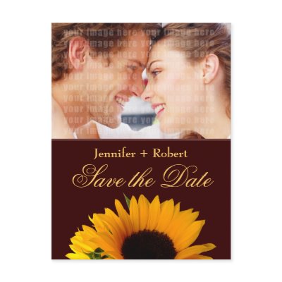 Sunflower Save the Date Postcard