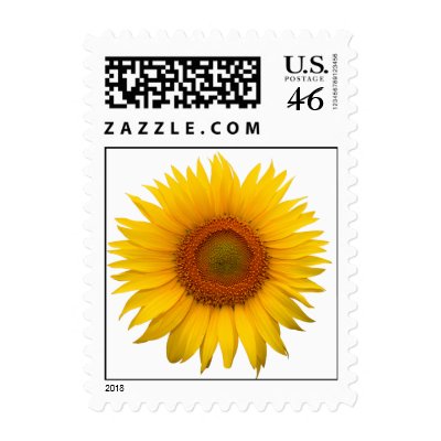 Sunflower Save The Date Wedding Invitation Postage