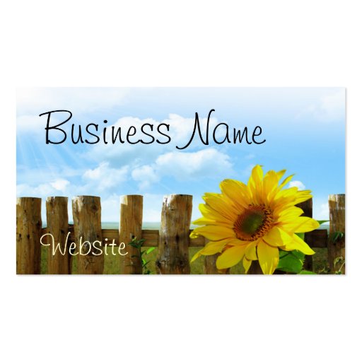Sunflower Scene Business Card (front side)
