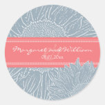 Sunflower Seal: Pink Round Sticker