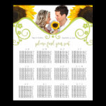 Sunflower Seating Chart Table Numbers