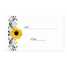 Sunflower Special Occasion Place Card Business Card Template