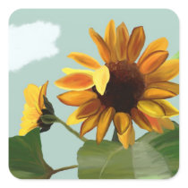 Sunflower Square Sticker