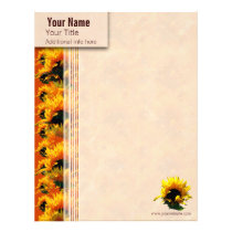 Sunflower Sunrise Custom Letterhead