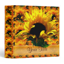 Sunflower Sunrise Customizable 1.5" Art Binder