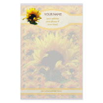 Sunflower Sunrise Personalized Stationery by wingedturtle Sunflower Sunrise Personalized Stationery