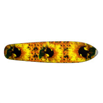 Sunflower Sunrise Skateboard by wingedturtle Sunflower Sunrise Skateboard