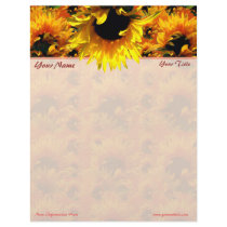 Sunflower Sunrise Top Border Letterhead