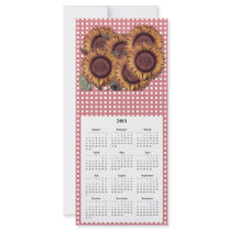 Sunflower Telephone and Calender card Rack Card