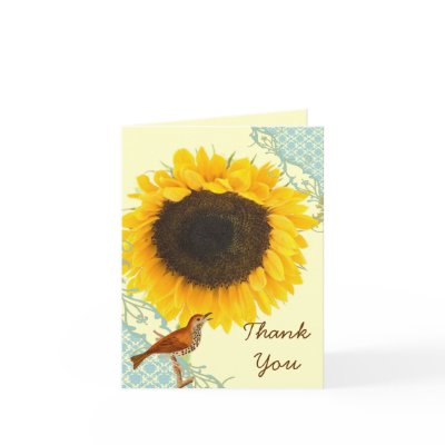 Sunflower Thank You Cards