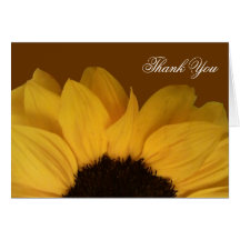 Sunflower Thank You Note Card