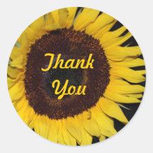 Sunflower, Thank You Sticker