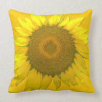 Sunflower throw pillow american mojo pillows