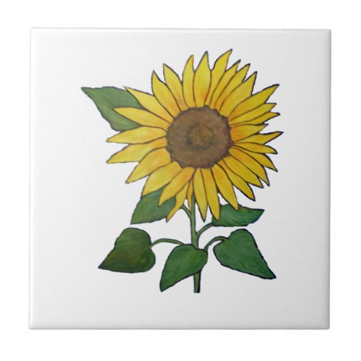 Sunflower tile Zazzle