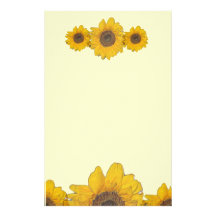 sunflower trio stationery design