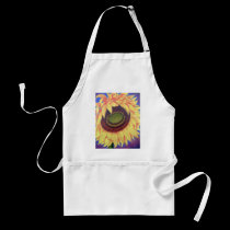 Sunflower Tropical Floral Art Painting - Multi aprons