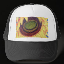 Sunflower Tropical Floral Art Painting - Multi hats