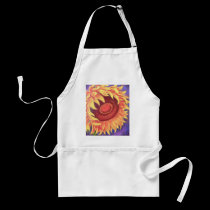 Sunflower Tropical Flower Painting - Multi aprons