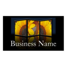 Sunflower Tryptych Frame Business Card