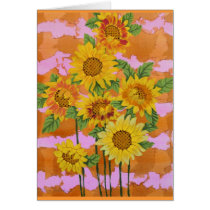Sunflower Valentine Card cards
